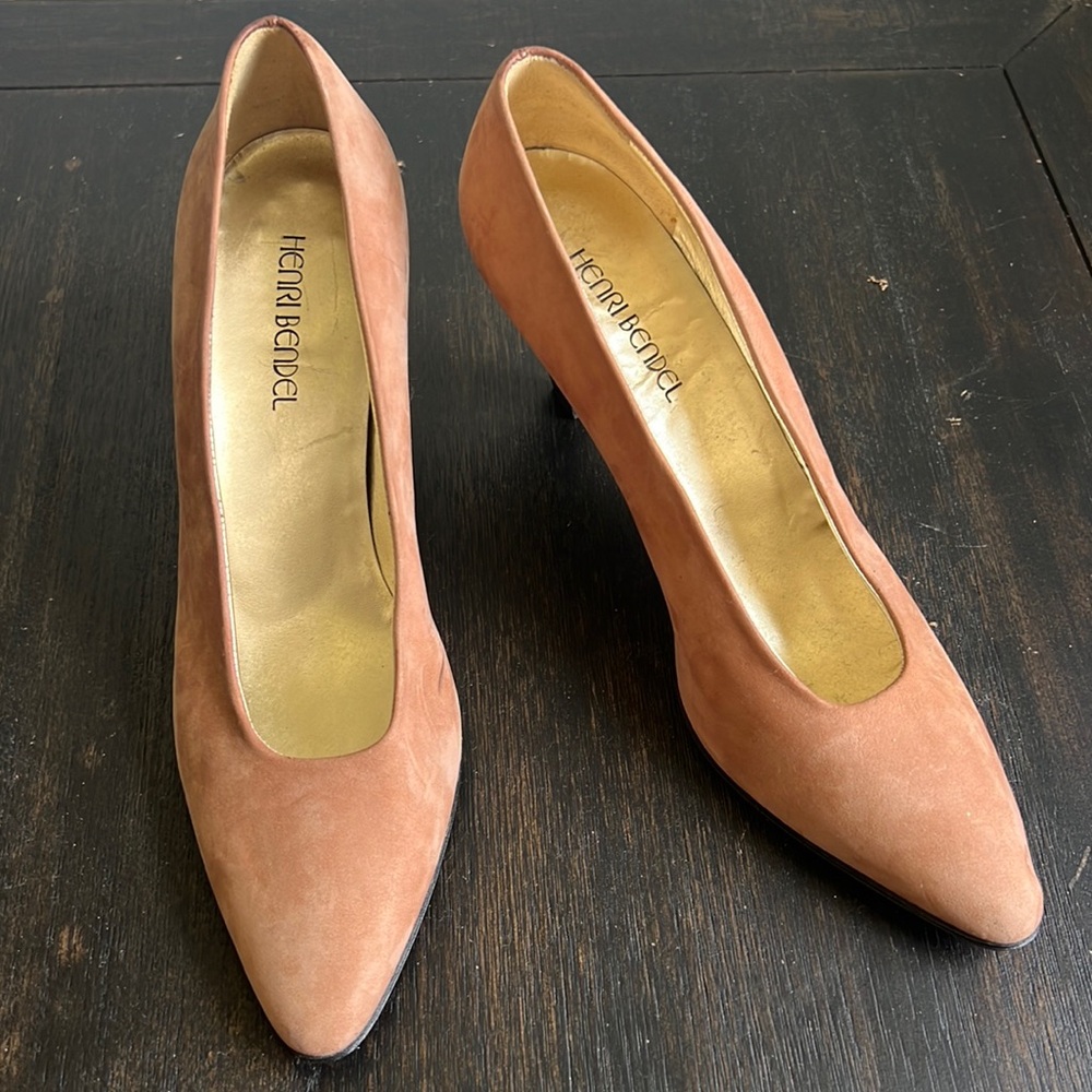 Henri Bendel Nubuck Dusty Pink Heels